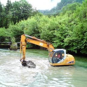 baggerarbeiten fluß wasserbau erdbau